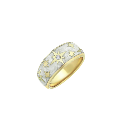 Polaris Sedef Mineli Altın Cetaş Yüzük - 1