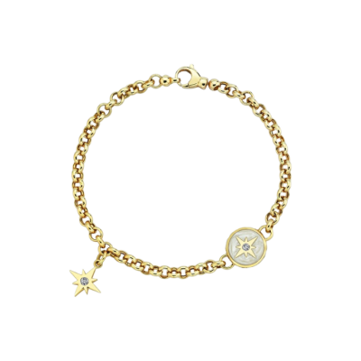 Polaris Yıldız Sallantılı Altın Cetaş Bileklik - 1