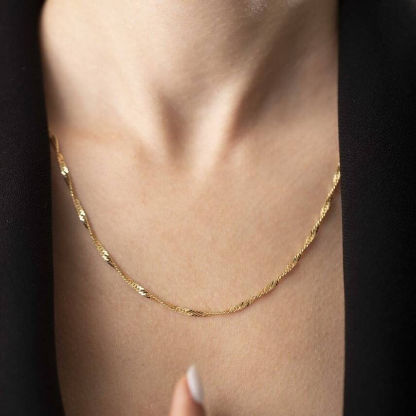 Singapur Modeli Zincir Kolye - Semih Haşhaş Kuyumculuk