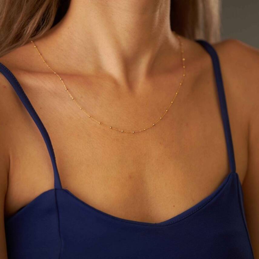 Sıra Toplu Altın Zincir 45 Cm - Semih Haşhaş Kuyumculuk