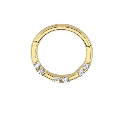 Taşlı Altın Tragus Helix Piercing - 1