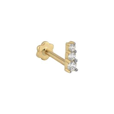 Tria Tektaş Altın Tragus Piercing - 1
