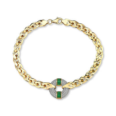 Verdant Clasp Altın Bileklik - 1