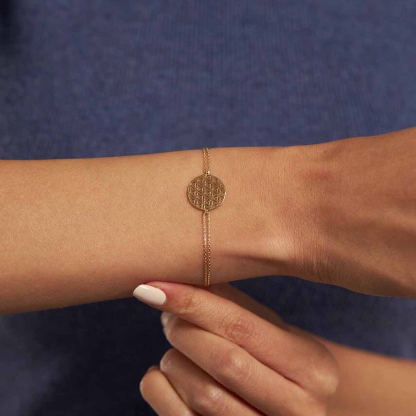 Yaşam Çiçeği Minimal Altın Bileklik - Semih Haşhaş Kuyumculuk