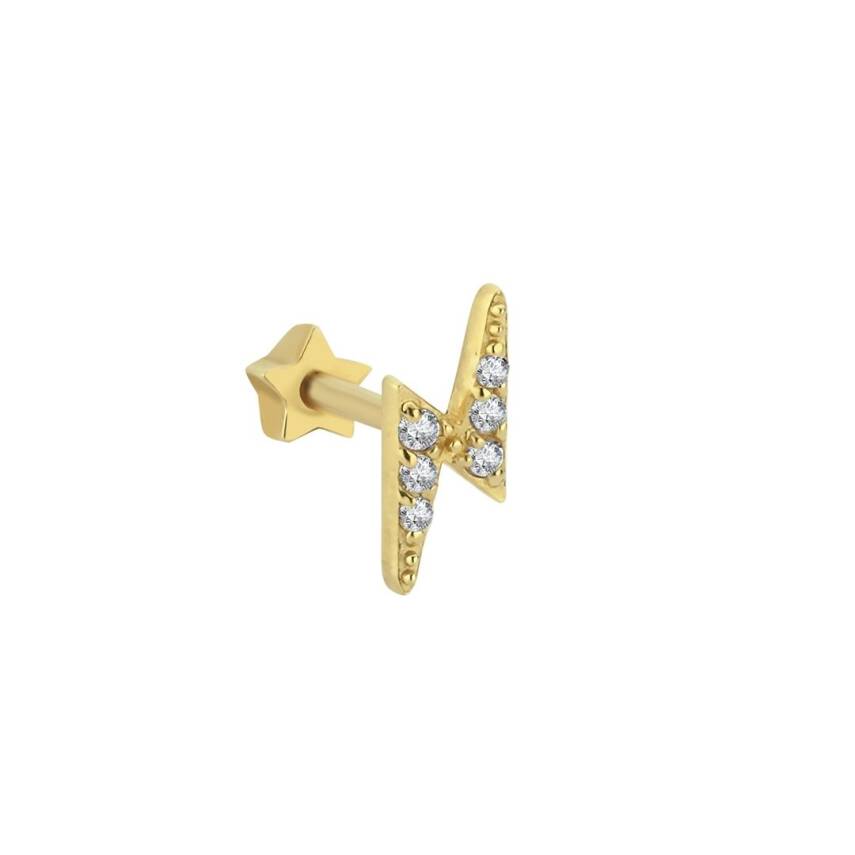 Yıldırım Altın Tragus Piercing - 1